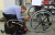 Technician servicing a wheelchair